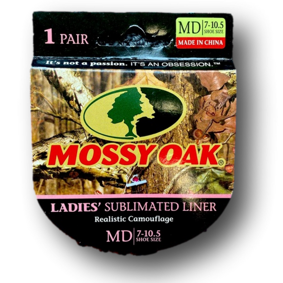 3/$20 Mossy Oak Pink Camouflage Sublimated Liner Socks - NWT - Picture 2 of 4